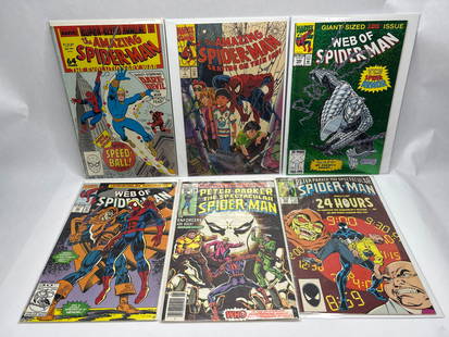 1978 Spectacular Spider-Man No. 19, Green Foil Cover 100th Issue Web of Spider-Man & Other Issues: Bagged and Boarded, not removed for photos, may have wear from age and use **Bidding on this lot is acceptance of Terms & Conditions found in the Auction Details section at the top of our Auction. Bid