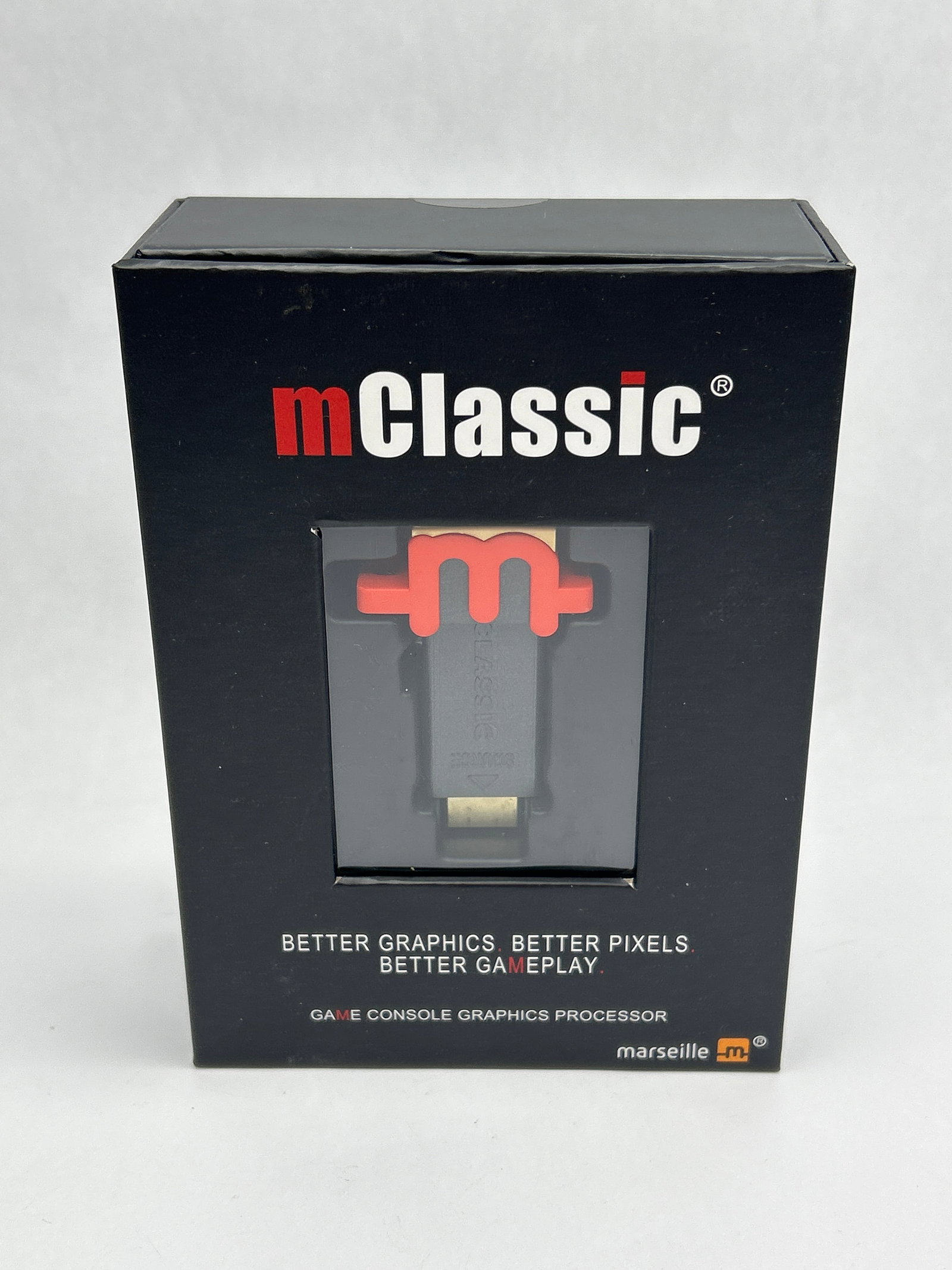 mClassic Game Console Graphics Processor by marseille, Open Box, Incl. Info Booklet: **Bidding on this lot is acceptance of Terms & Conditions found in the Auction Details section at the top of our Auction. Bidder agrees all questions should be submitted prior to placing a bid.**