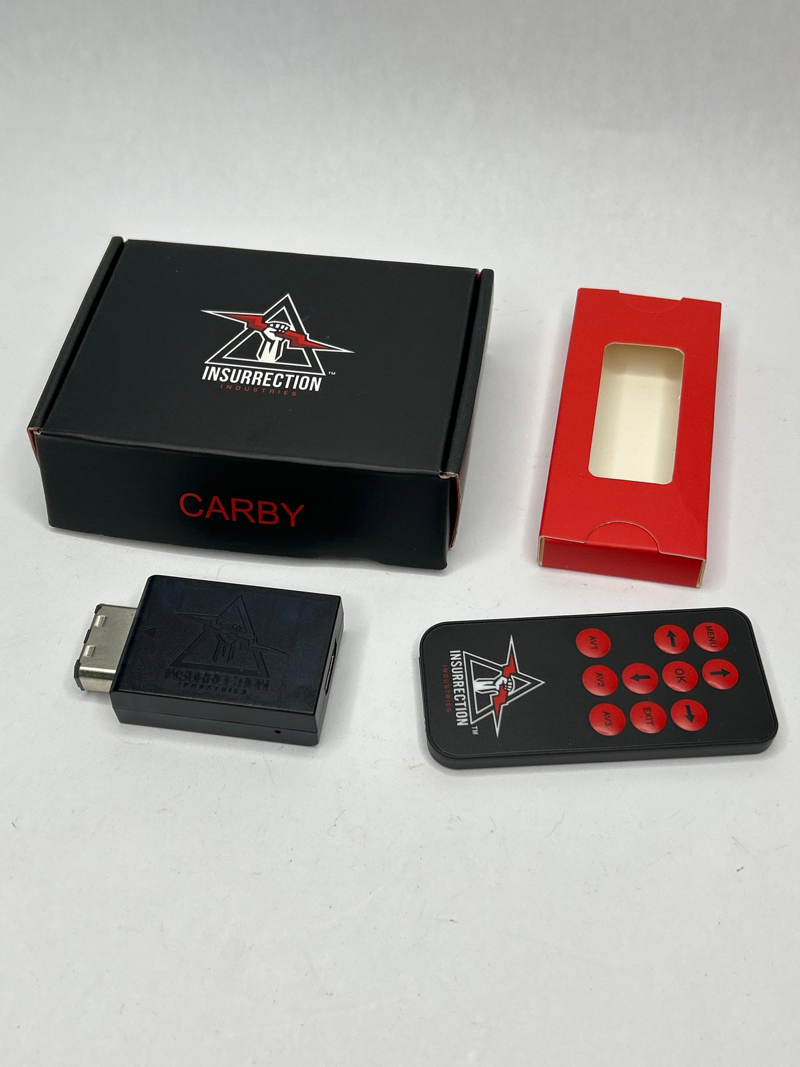 CARBY Digital A/V Adapter for Nintendo Game Cube, Black, Insurrection Industries, All Parts Shown (1 of 4)