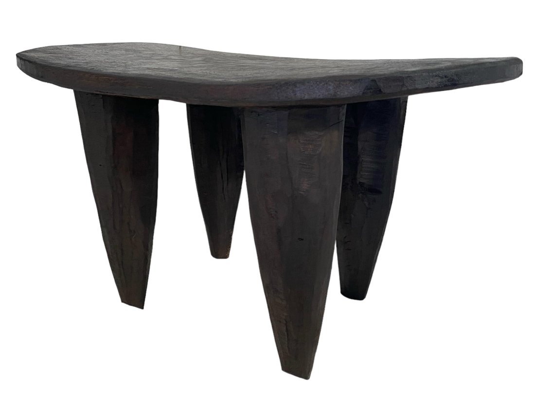 African Vintage  Tribal Rustic  Wood Milk Stool Hehe Logo  Tanzania 12.5" H (1 of 5)