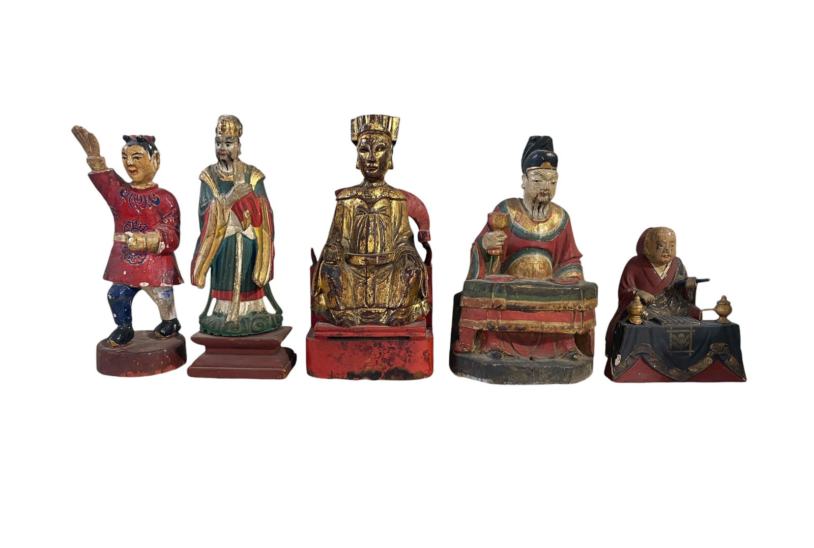 Group Of Five Asian Sculptures Vintage and circa the 1800's (1 of 9)