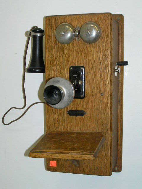135 Antique Oak Montgomery Ward Wall Phone