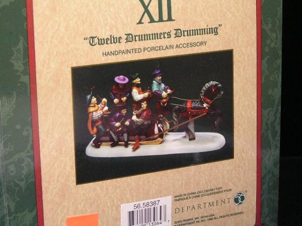 DEPT 56 12 DAYS DICKENS VILLAGE - TWELWE DRUMMERS - 2