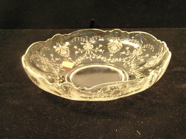 HEISEY ORCHID CONSOLE BOWL