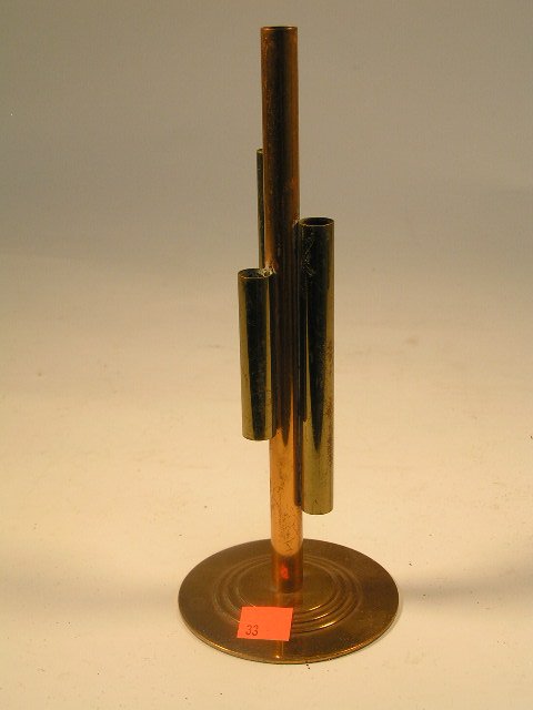 ART DECO CHASE COPPER & BRASS BUD VASE