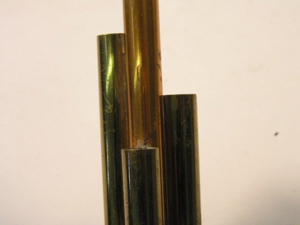 ART DECO CHASE COPPER & BRASS BUD VASE - 4