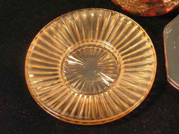 PINK DEPRESSION GLASS - LOT OF 5 PIECES - 3