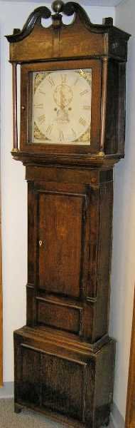 18TH CENTURY ELGLISH OAK TALL CASE CLOCK