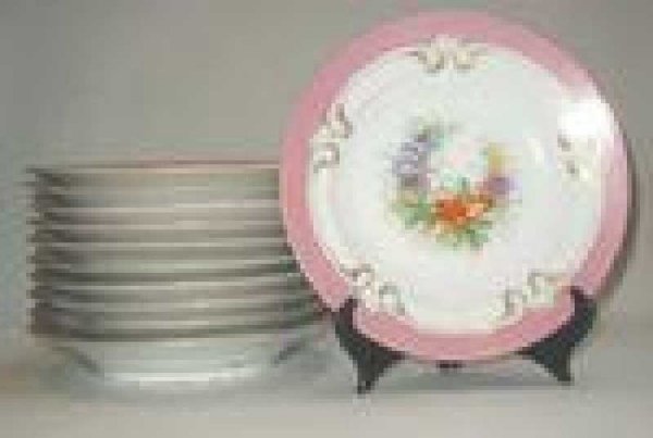 EARLY OLD PARIS SET OF 8 PLATES