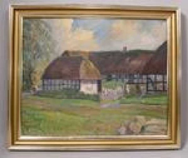 DANISH PAINTING NIELS HOLBAK OIL