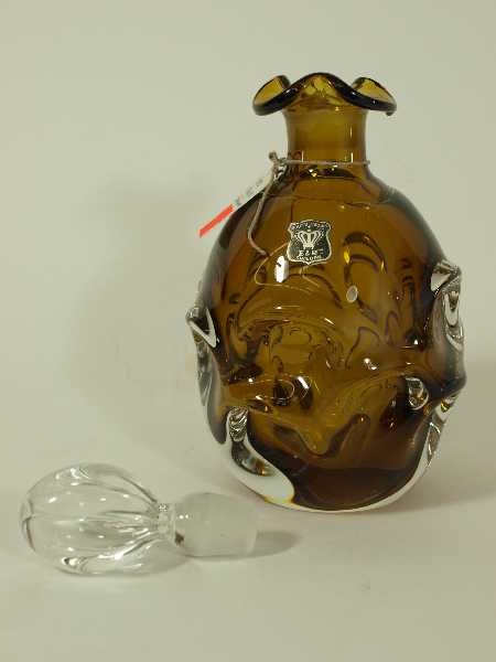 VINTAGE GOLDEN CROWN SWEDISH DECANTER