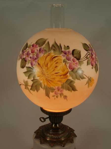 VINTAGE GONE WITH THE WIND LAMP - HANDPAINTED - 3