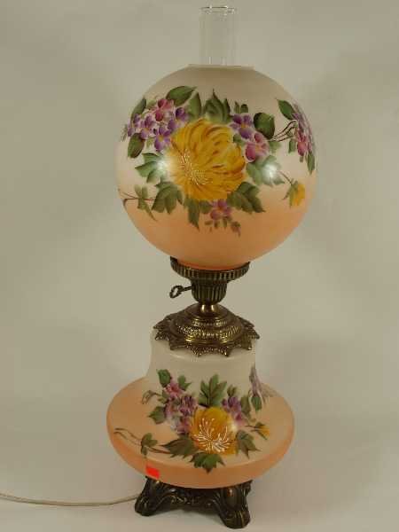 VINTAGE GONE WITH THE WIND LAMP - HANDPAINTED - 4