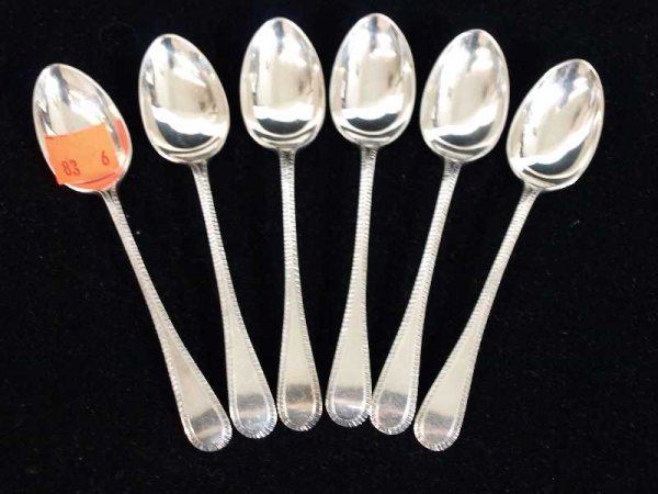 SET 6 SPOONS ANTIQUE SMALL SUGAR
