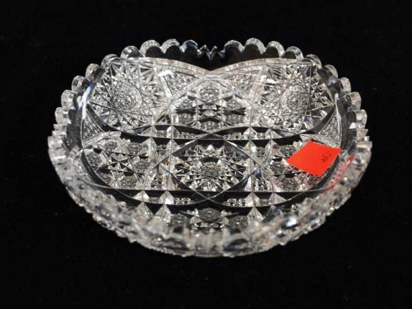 AMERICAN BRILLIANT CRYSTAL DISH