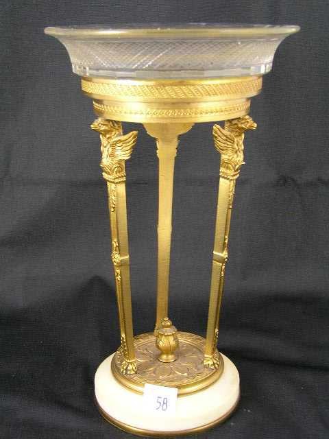 Vintage Dore Bronze Compote - French: Measures 9.5" tall