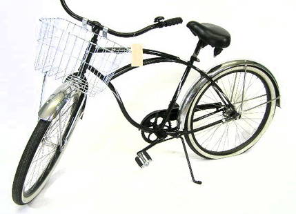SCHWINN CRUISER SS BICYCLE: ALMOST NEW - TOGETHER WITH BELL & BASKET - F415