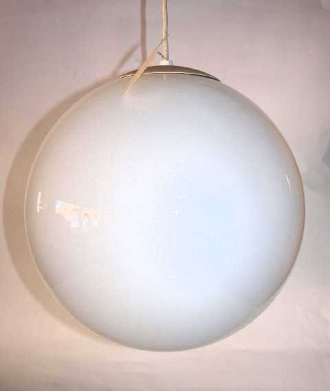 VTG - NELSON STYLE PENDANT FIXTURE - GLOBE: FEATURES 16" GLOBE TEATHERED ON CORD - HANGS UPTO 22" FROM CEILING