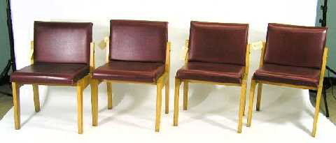 Vintage - Jean Prouve Set of 4 Side Chairs: Each measure 30"Hx21"Lx20"W - Attributed to Jean Prouve - All one money!