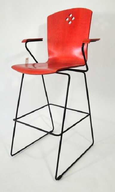 Leeland Contemporary Bar Stool: Measures 47"Hx23"Lx17.5"W