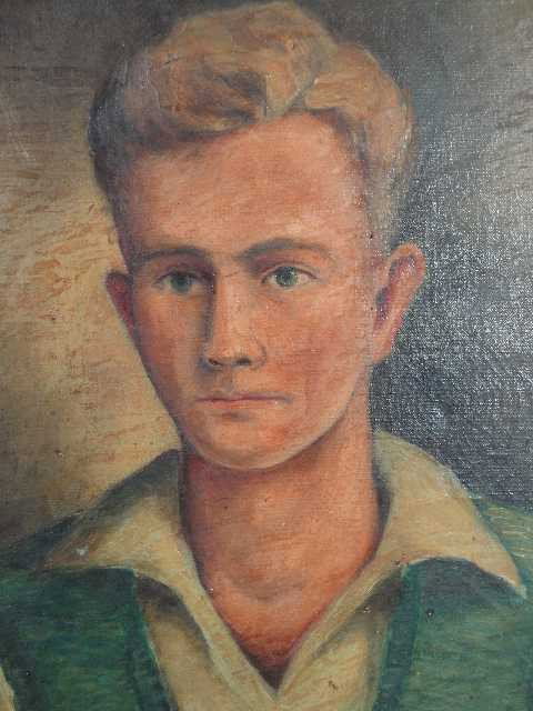 WPA Era - Oil on Canvas Portrait: Sight size 19"x15" - Frame measures 22.5"x18"