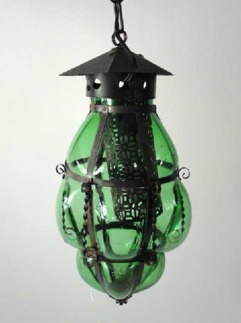 VTG - Mexican/Italian Hanging Pendant Fixture - Gr: Fixture itself measures 15" long