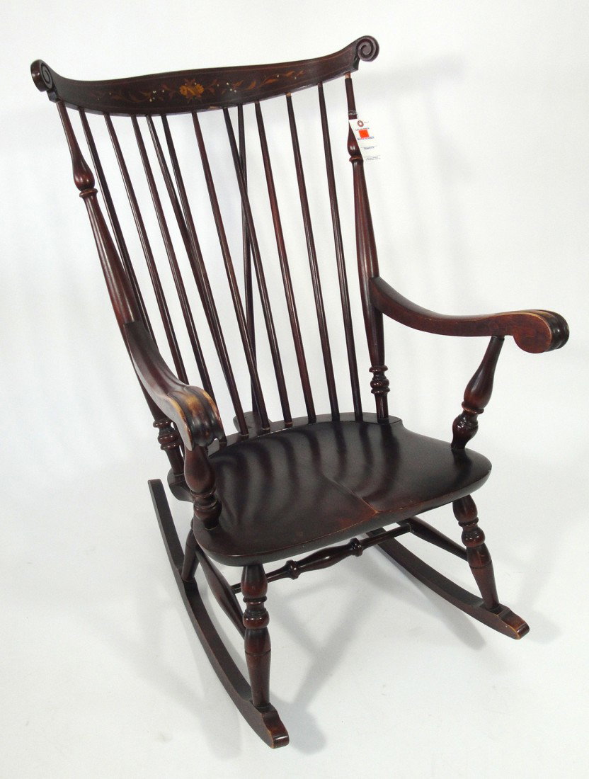 ANTIQUE ROCKER - INLAID: MEASURES 40" TALL