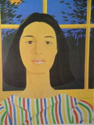 ALEX KATZ - LITHOGRAPH - EAST INTERIOR: IN CUSTOM FRAME MEASURING 35" X 27.5"- FROM OIL PAINTING 1979 EAST INTERIOR WITH HOKIN GALLERY LABELED ON BACK
