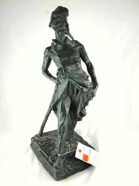 VTG PLASTER SCULPTURE - DAUMIER: MEASURES 17.5"