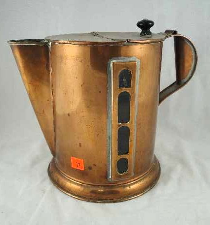 ANTIQUE COPPER PITCHER: MEASURES 9"