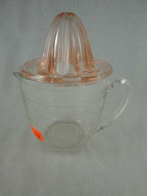 VTG ART DECO GLASS REAMERS 2 PIECE: ALL ONE MONEY