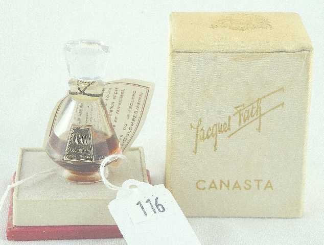 JACQUES FATH CANASTA BOTTLE IN BOX: BOX MEASURES 3.5" TALL