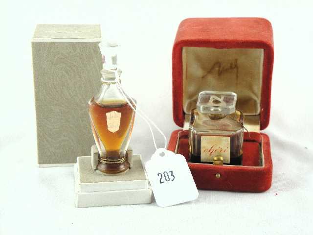 JEAN J'ALBRET 2 BOTTLE LOT - CHERI AND ECUSSON: TALLEST MEASURES 4" IN BOX