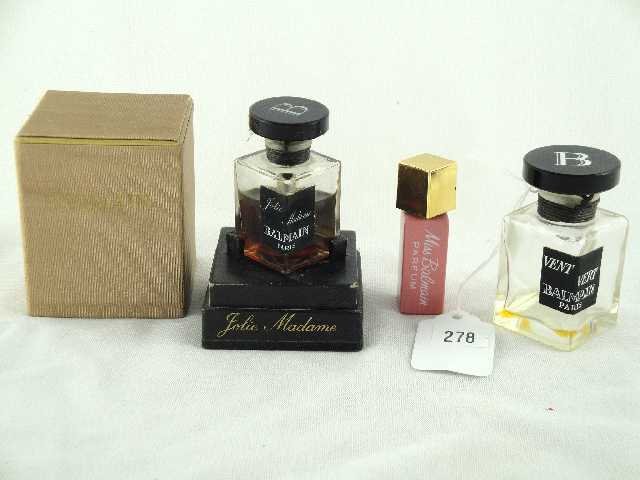 MISC. LOT OF 3 BOTTLES: BALMAIN, VERT VERT & MISS BALMAIN JOLIE MADINE - ALL ONE MONEY!