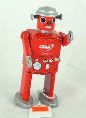 CONTEMPORARY CDW TIN WIND UP ROBOT (1 of 1)