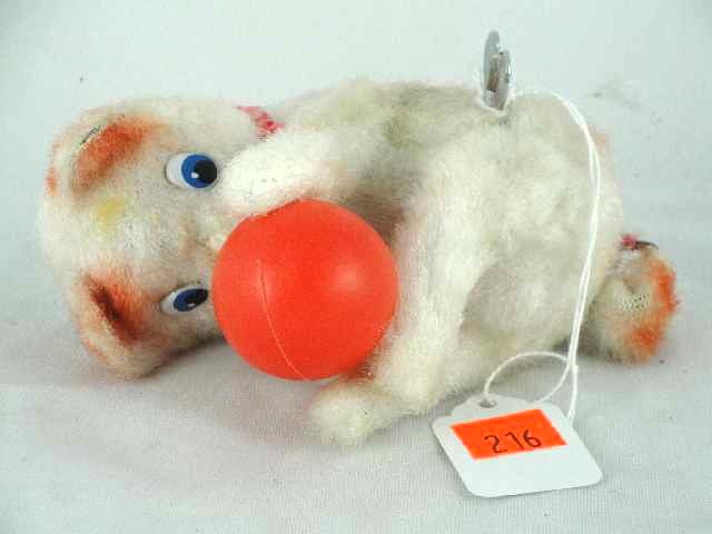 50'S JAPAN PLUSH AND TIN WIND UP KITTEN: MEASURES 5.5" TALL
