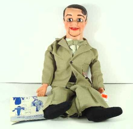 JURO 1964 JIMMY NELSON'S DANNY O'DAY VENTRILOQUIST: HARD PLASTIC AND SOFT BODY TOGETHER WITH BOOKLET - DOLL MEASURES 24" OVERALL