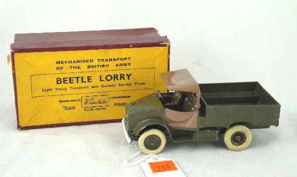 BRITAINS BEETLE LORRY NO. 1977 IN ORIGINAL BOX: BOX MEASURES 5.25" LONG