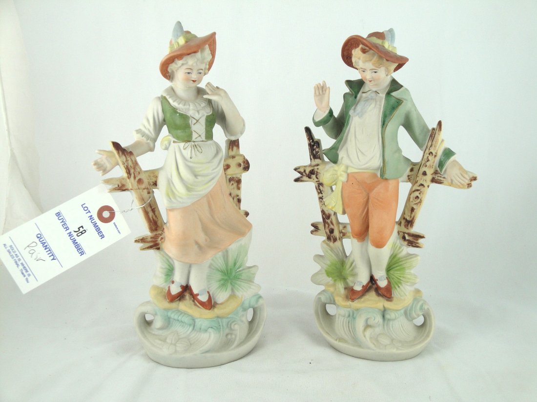 PAIR OCCUPIED JAPAN BISQUE FIGURINES Aug 25, 2012 Aristocrat