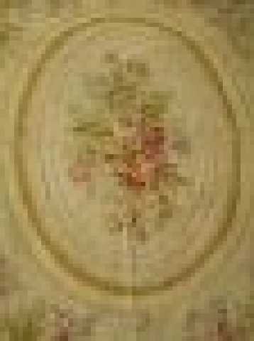 FRENCH ANTIQUE AUBUSSON CARPET ORIGINAL: FRENCH AUBUSSON MEASURES 8'4" X 10'3" CARPET 1920'S - 1930'S ORIGINAL - UNBELIEVABLE CRISP COLORS AND INCREDIBLE ATTENTION TO DETAIL - FINE NEEDLE WORK AND PETTIE-POINT - APPEARS TO HAVE NO LOSES ON E