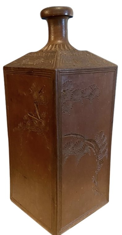 Japanese Tokoname Pottery Sake Bottle (1 of 12)