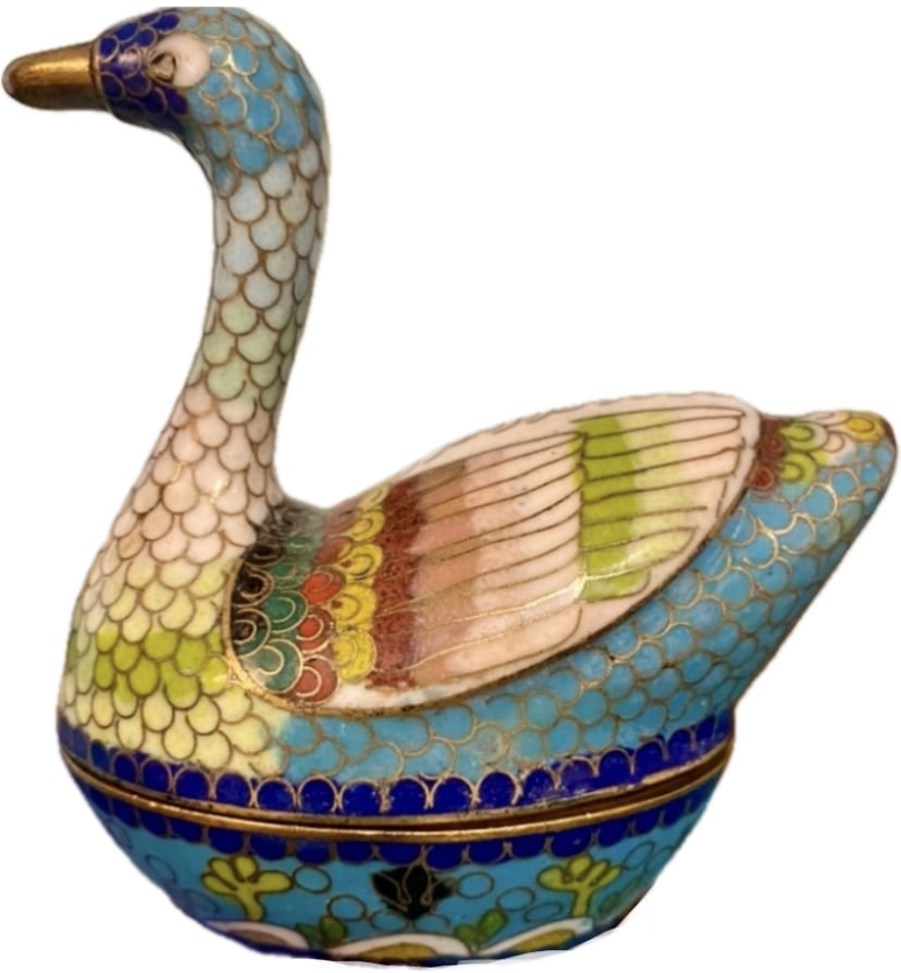 Cloisonné duck trinket box (1 of 7)