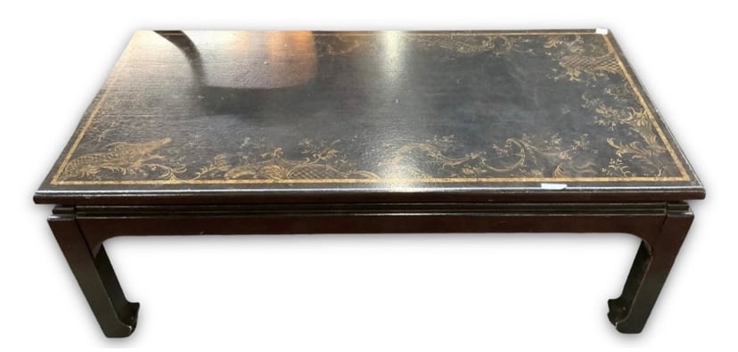 Oriental black and gold coffee table (1 of 1)