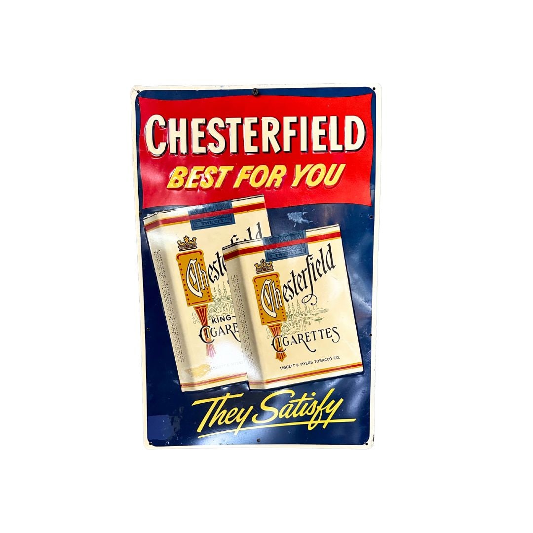 Chesterfield Cigarette Tin Store Display Sign (1 of 1)