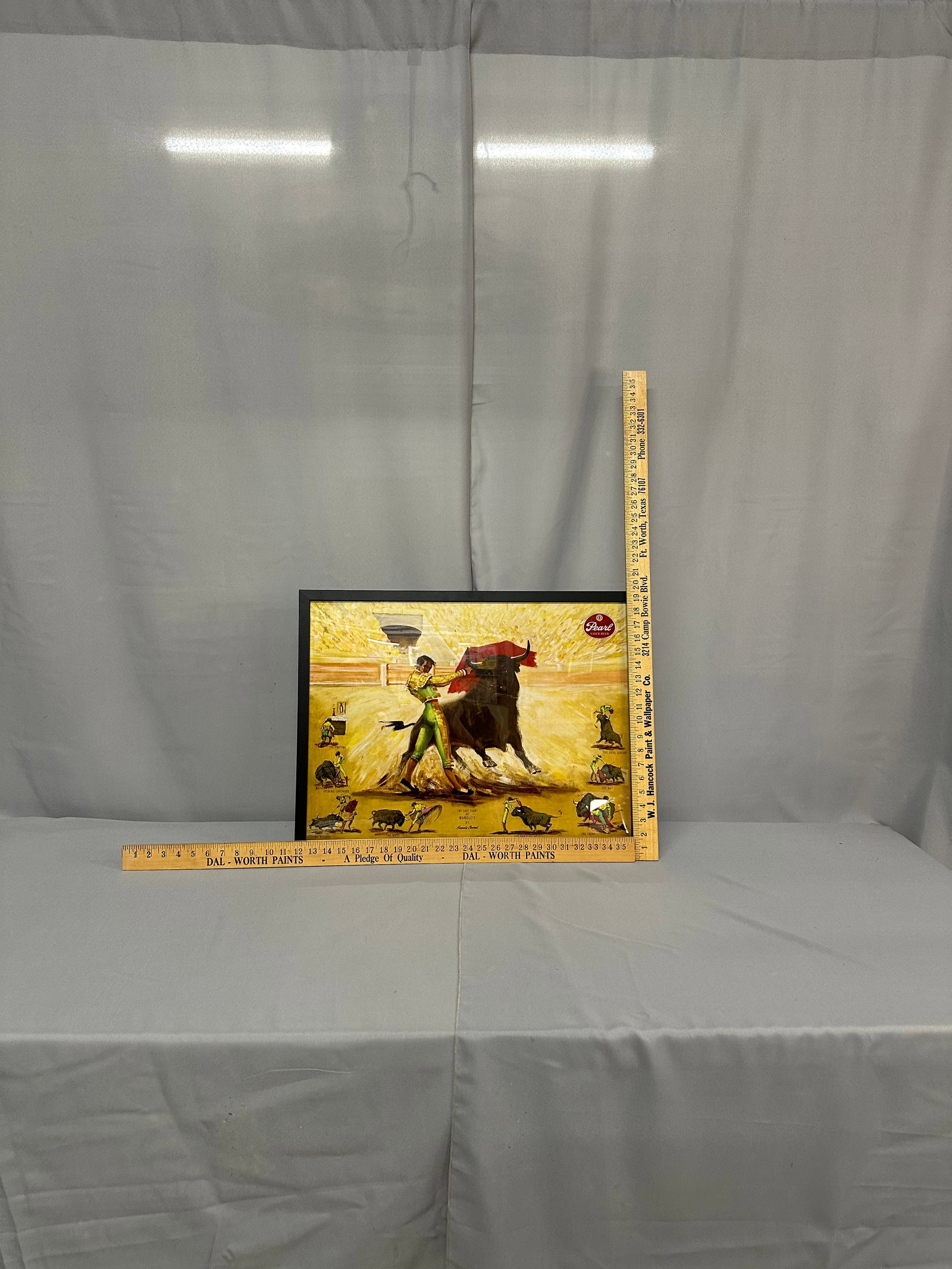 Pearl Beer Matador Advertisement: Pearl Beer Matador Advertisement 18" x 24" Please take a moment to review our detailed Shipping Policy and Terms and Conditions before placing any bids. Understanding these policies ensures a smooth a