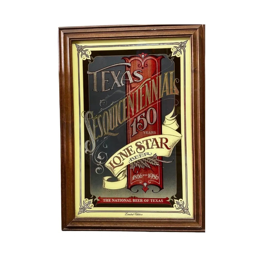 Texas Sesquicentennial Lone Star Pub Mirror (1 of 3)