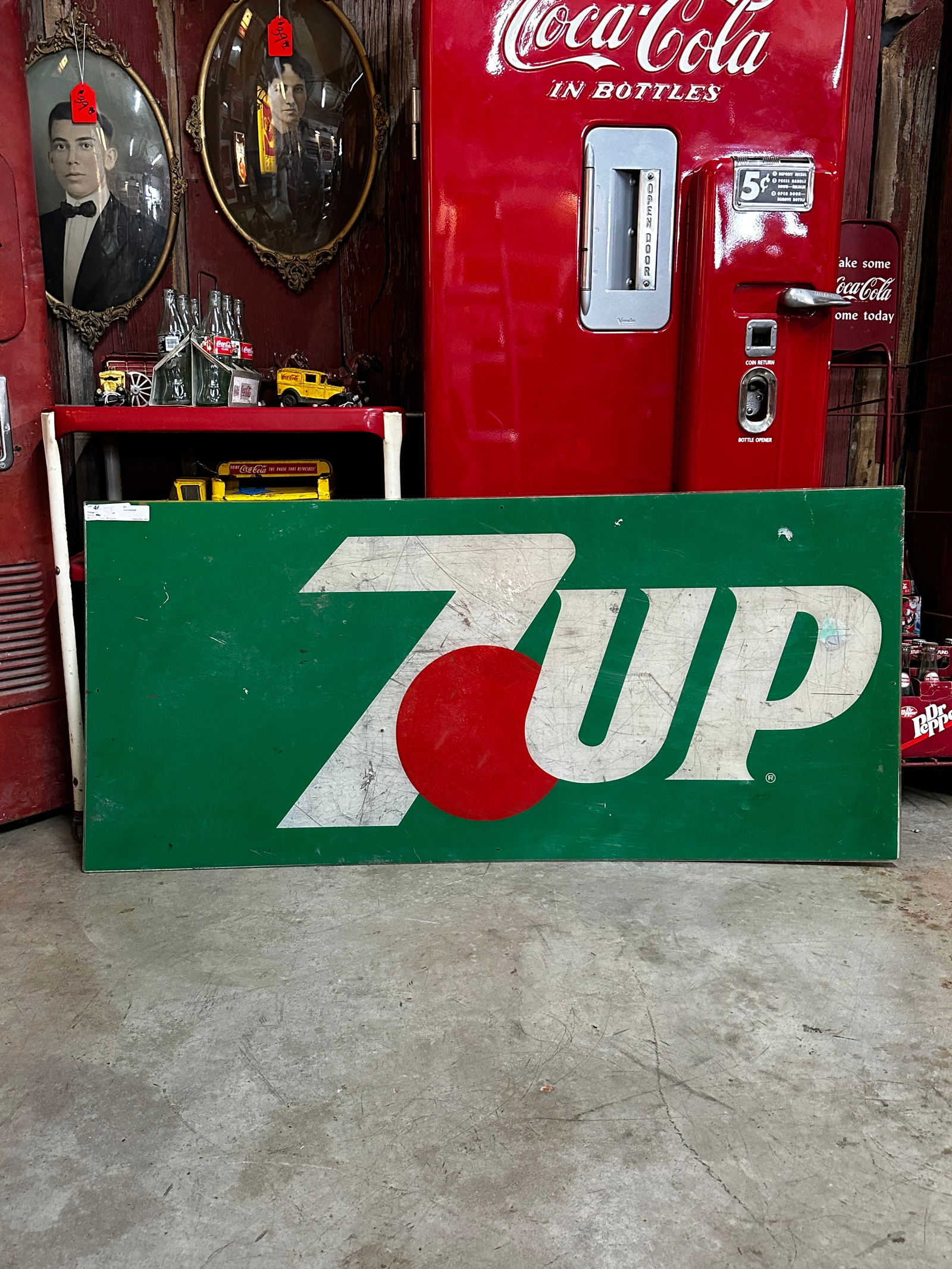 7UP Plastic Sign: 7UP Plastic Sign Large- 53" x 24" Please take a moment to review our detailed Shipping Policy and Terms and Conditions before placing any bids. Understanding these policies ensures a smooth and inform