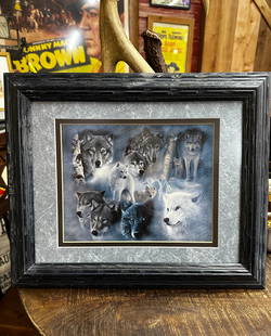 Wolf Collage Framed: Wolf Collage Framed Please take a moment to review our detailed Shipping Policy and Terms and Conditions before placing any bids. Understanding these policies ensures a smooth and informed bidding pro