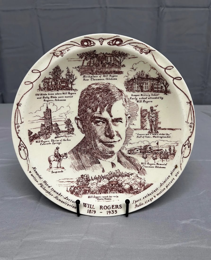 Will Rogers Collectable Plate (1 of 4)