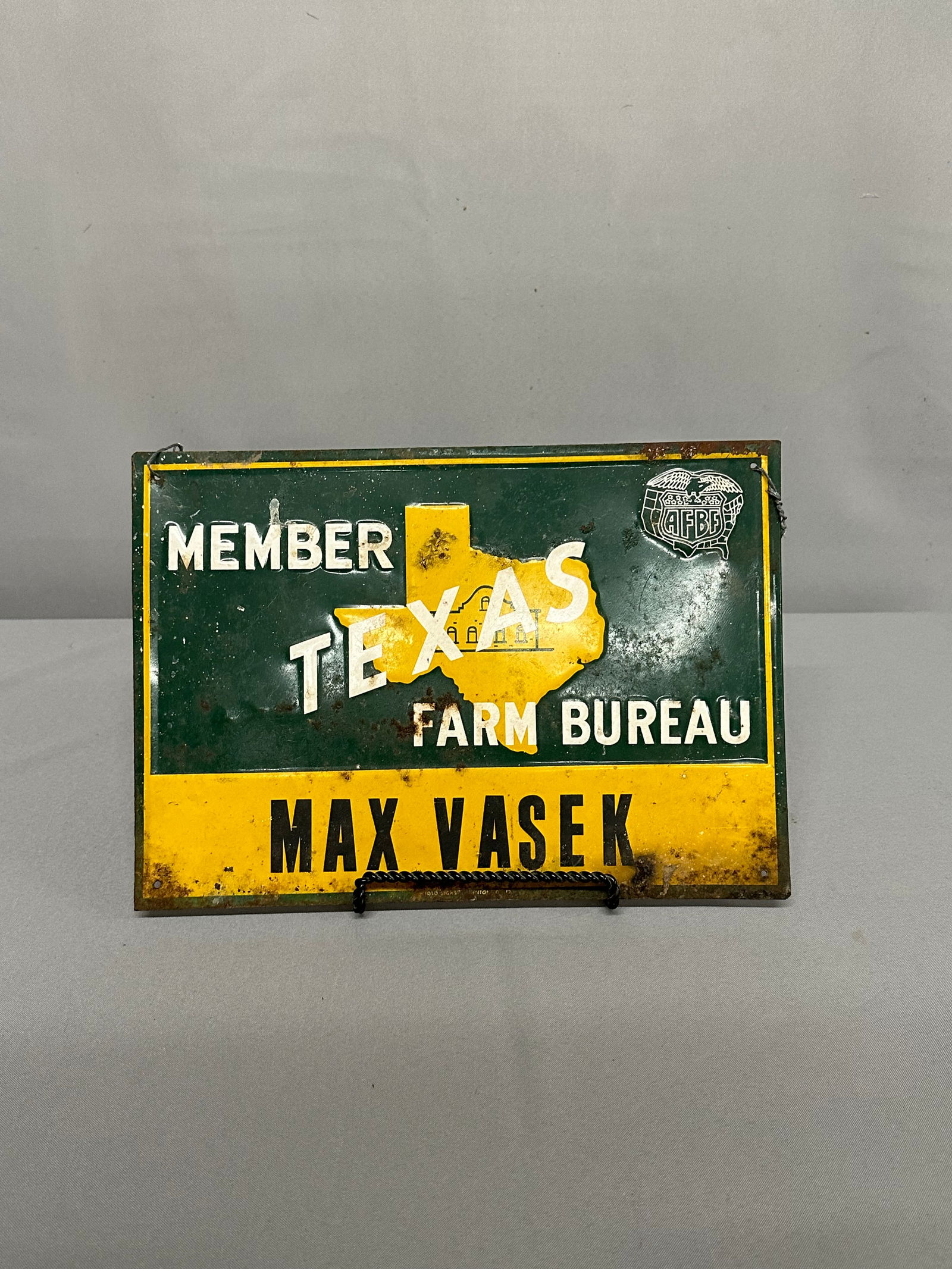 Max Vasex Texas Farm Burea Metal Sign (1 of 7)